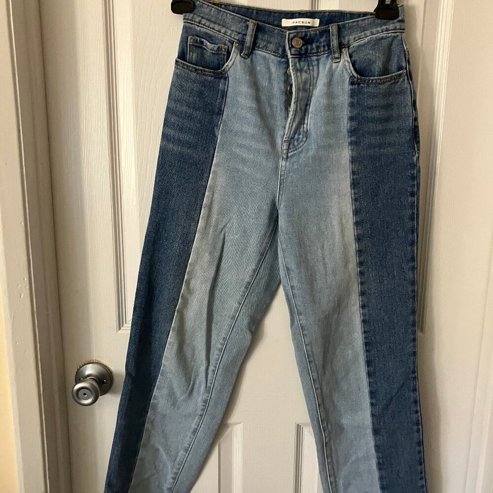 PACSUN Los Angeles High rise straight Blue 2 tones Jeans Size 25